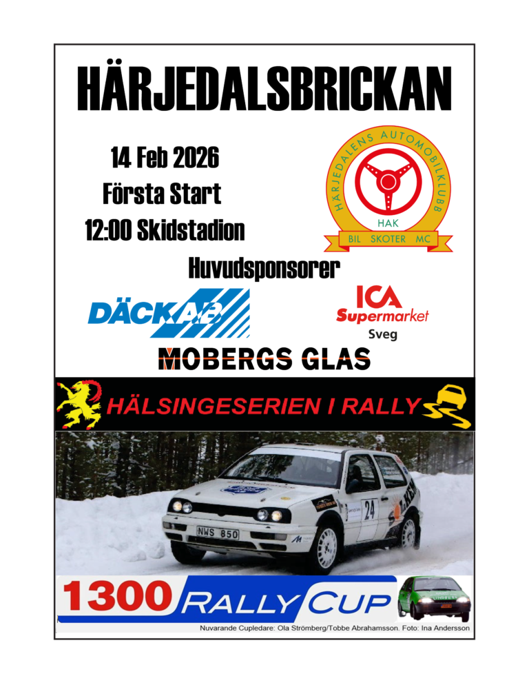 Resultat Härjedalsbrickan 2026